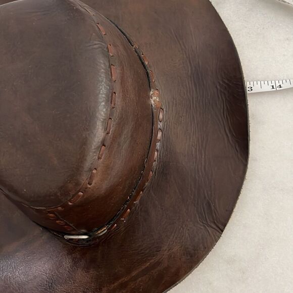 Handmade Leather CowGirl Hand Stitched Vintage Sz 10 - Picture 10 of 14